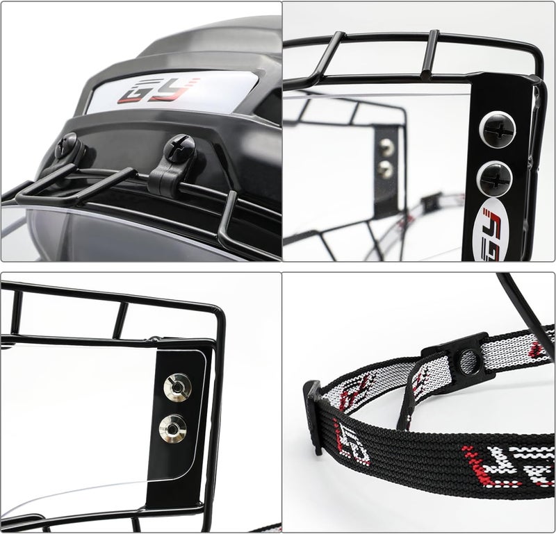 GY Hockey Helmet Cage & Face Shield Protector Combo Ice Hockey Full Face Shield Junior & Youth - Image 5
